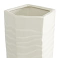 thumbnail image 4 of DecMode 13" Textured White Ceramic Vase, 4 of 7