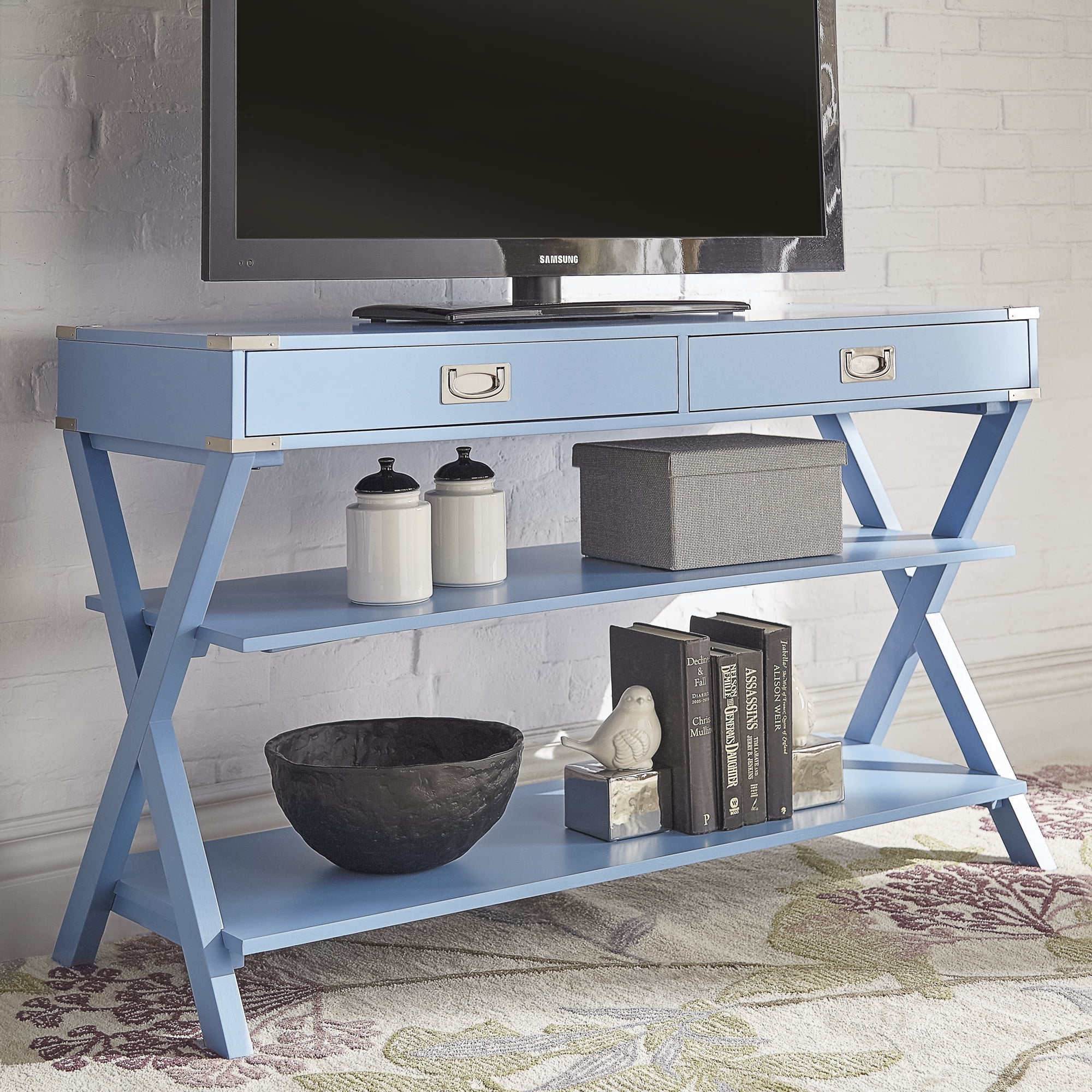 Weston Home Stillwater Double Drawer TV Media Console ...