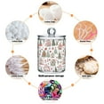 thumbnail image 6 of Yayeee 4 Pack Qtip Holder Bathroom Cotton Swab Canister with Lid Clear Dispenser Set, Nordic Christmas House, 6 of 6