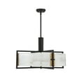 thumbnail image 2 of Hayward 5-Light Pendant in Matte Black with Warm Brass Accents, 2 of 5