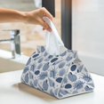 thumbnail image 2 of Tissue Box Cover, Gray Conch Shell Leather Rectangular Tissue Holder, Waterproof Tissue Box Decorative For Bathroom Vanity Countertop/Night Stands/Office Desk, 2 of 8