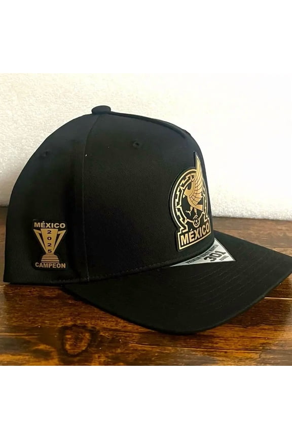 Gold Mexico National Hat, Trendy Unisex Design for Men and Women, Perfect for Game Days, Sports Fans, Travel and Streetwear