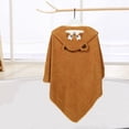 thumbnail image 2 of AOMPMSDX Baby Hooded Bath Towel Cartoon Bathrobe Baby Soft Coral Towel For Boy Girl Shower, 2 of 5