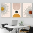 thumbnail image 4 of IDEA4WALL Framed Canvas Print Wall Art Set Mid-Century Geometric Solar Sun Space Planets Abstract Shapes Minimalism Boho Decorative for Living Room, Bedroom, Office - 16"x24"x3 White, 4 of 5