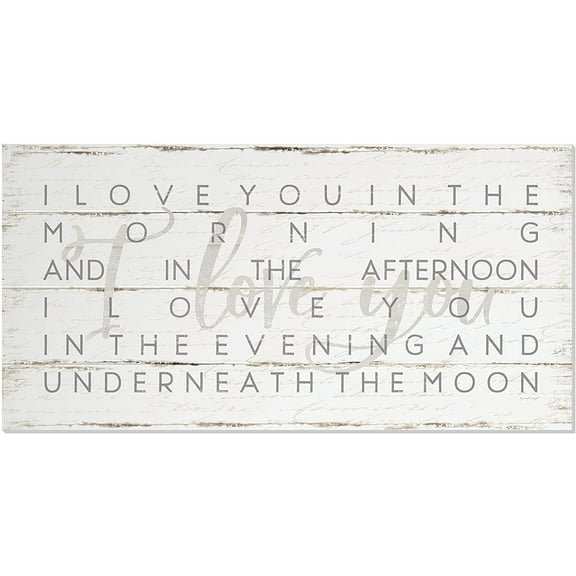 I Love You In The Morning Poem Rustic Shiplap Style Wood Wall Sign