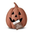 thumbnail image 4 of Paper Mache Brown Pumpkin Decor, 8" Height, Fall by Way To Celebrate, 4 of 6