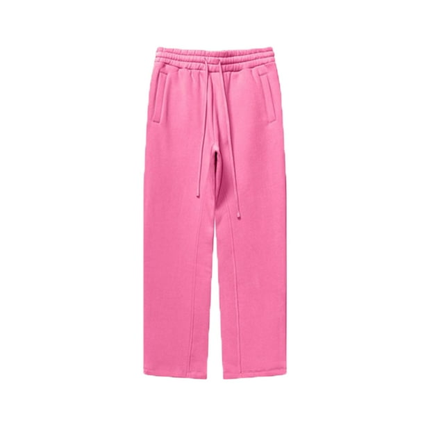 Pantalones largos para hombre, color liso, casuales, de pierna recta, pantalones largos para hombre