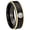 Black And Gold Step Edge, variant on Basketball Dome Gold Plated Tungsten Men Ring 10MM