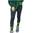 thumbnail image 4 of Ecqkame Women's St. Patrick Day Shamrock Printing Leggings Casual Elastic Waist Yoga Trousers Sports Tight Pant Dark Gray L, 4 of 6