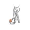 thumbnail image 2 of FB Jewels Sterling Silver Womens Round Diamond Stiletto High-heel Shoe Pendant 1/20 Cttw, 2 of 2