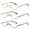 3 Colors Set, variant on KOOSUFA Metal Half Moon Reading Glasses 2.00 Spring Hinge Women Men Half Frame Readers Eyeglasses Eyewear Red