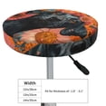 thumbnail image 4 of Balery Sunflower Black Dog Round Bar Stool Seat Covers Velvet Fabric Adjustable Protects from Scratches and Stains for 14-17 Inch Chair- 13 inch, 4 of 7