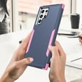 thumbnail image 7 of for Galaxy S22 Ultra Case, Defender Case Compatible with Samsung Galaxy S22 Ultra Case, Hybrid Heavy Duty Military Grade Full-Body Drop Shockproof Dustproof 3-Layers Rugged Protective,
Royalblue/Pink, 7 of 7