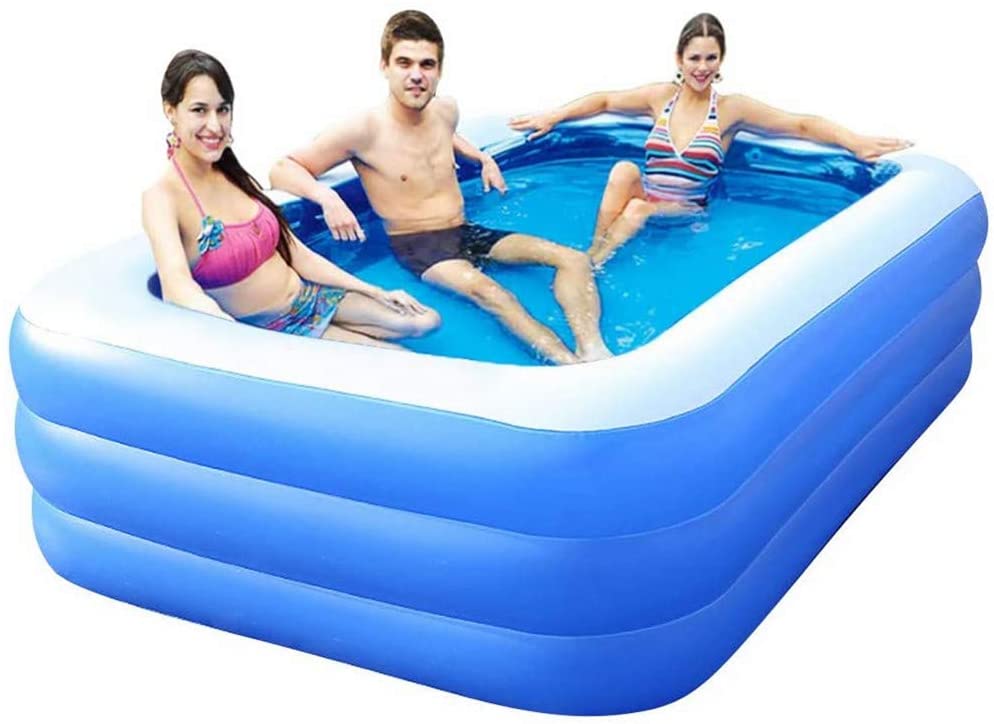 inflatable pool with electric pump