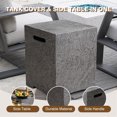 thumbnail image 4 of Naga Bahna 2-Piece Propane Fire Pit Table Set w Tank Table, 48-Inch Outdoor Gas Fire Table 50,000BTU, Rectangle Firepit for Patio, Modern Black Terrazzo with Slate-Texture Finish, 4 of 7