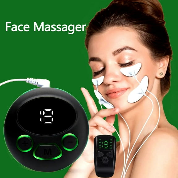 Ibear Portable Muscle Stimulator  Facial Massager Mat  4 Head, Electric Massager Facial Tools - Face Sculpting Tool