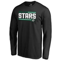 Men's Black Dallas Stars Iconic Collection On Side Stripe Long Sleeve T-Shirt