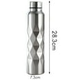 thumbnail image 4 of 5X 1000Ml Single-Wall Stainless Steel Water Bottle Gym Sport Bottles Portable Beer Drink Bottle,5 x Water Bottle,Silver, 4 of 10