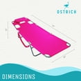 thumbnail image 3 of Ostrich On Your Back Reclining Chair & Chaise Folding Beach Lounger, Pink, 3 of 11