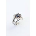 thumbnail image 2 of HeartsAndYou 1ct Natural Round Blue Sapphire Ring Flower Leaf Solitaire 14k SOLID White Gold, 2 of 9