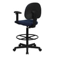 thumbnail image 4 of Scranton & Co Patterned Ergonomic Drafting Chair with Arms in Blue, 4 of 4