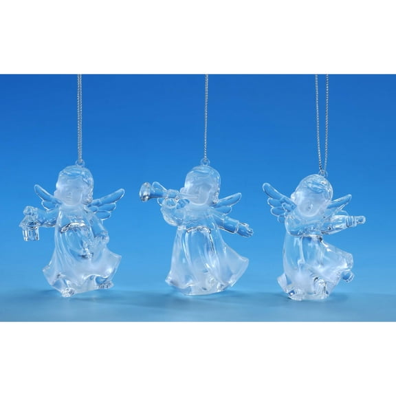 Icy Giftware Cherub Triplet Hanging Christmas Figurine Ornaments - 2.5" - 3ct