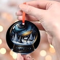 thumbnail image 4 of Christmas Ornament, Christmas Decoration, Holiday Gift Idea, Heirloom Keepsake, Round , Gift Idea, Xmas Snow globe, Holiday Keepsake, Xmas Tree Hanging Decoration, Seasonal Gift Id, 4 of 5