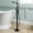 Matte Black, variant on ANGELES HOME Freestanding Tub Faucet with Handheld Shower, Floor Mount Bathtub Filler, Roman Bathtub Faucet with Swivel Spout Brass Rough-in and Water Hose, Matte Black