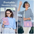 thumbnail image 7 of Dteck Case for Samsung Galaxy Tab A9+/ A9 Plus Case 11" 2023 (SM-X210/X216/X218), Heavy Duty Shockproof Protective Case with Sturdy Stand and Shoulder Strap,Purple+Rosegold, 7 of 7