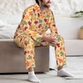 thumbnail image 7 of Kdxio Autumn Maple Leaves Men’s Pajama Set Pajamas For Men 2 Piece PJ Set with Men Pajama Pants and Long Sleeve T-Shirt Lounge Set-X-Large, 7 of 7