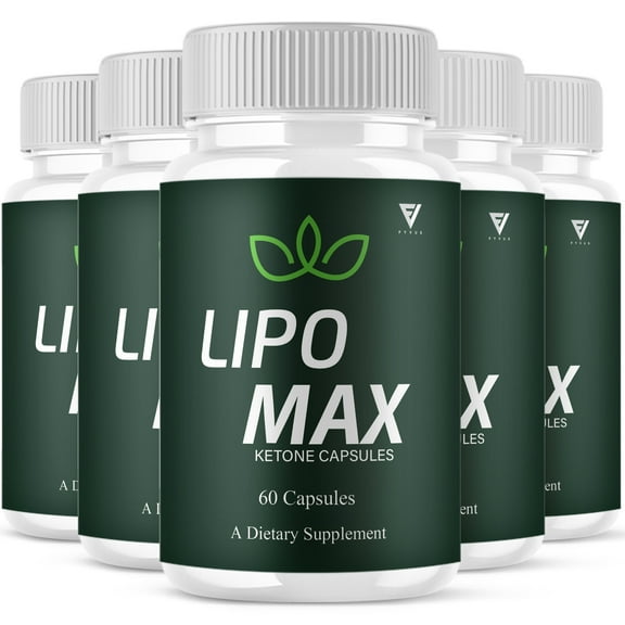 (5 Pack) Lipo Max Advanced Keto Capsules, LipoMax Maximum Strength Daily Health & Wellness Support Supplement (300 Capsules)