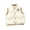 White, variant on ZACPNCV Boys Girls Winter Puffer Vest Cute Cartoon Patch Sleeveless Gilet Wave Quilted Stand Collar Snap Button Warm Winter Waistcoat with Pockets,Brown
