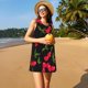 thumbnail image 3 of Balery Cherry Vestidos de verano para mujer con estampado: vestido holgado sin mangas, vestido playero informal y cómodo para días calurosos., 3 of 7