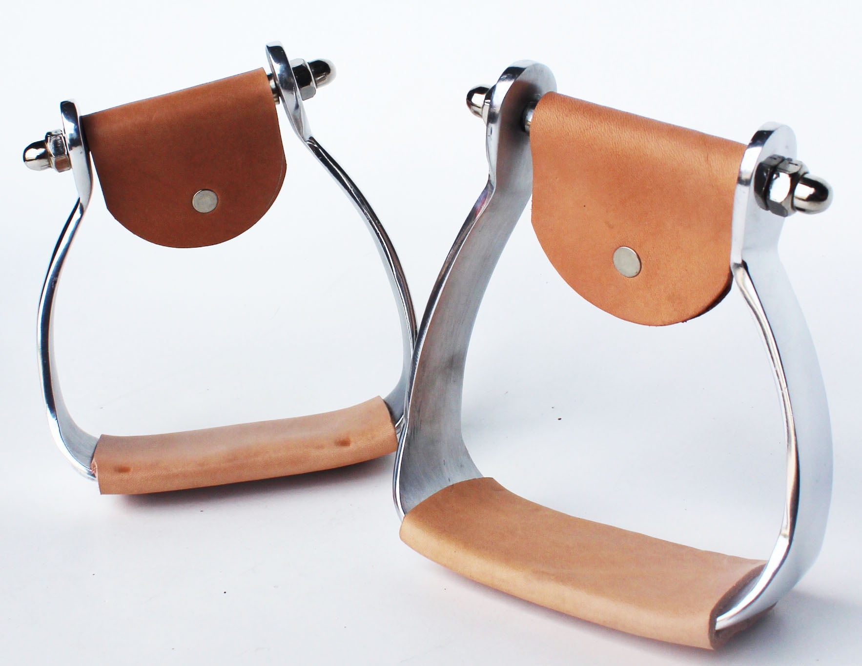 Horse Western LightWeight Aluminum Angled Slanted Barrel Race Stirrups