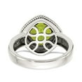 thumbnail image 6 of 14K Two-Tone Gold Ring Band Gemstone Yellow Peridot Cushion Green, 6 of 6
