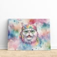 thumbnail image 3 of Hippie Persian Portrait Watercolor Tie-Dye Vintage Styles Horizontal Matte Canvas Poster Cat Lover Kitten Owner Gifts Wall Art Home Decor - 00014, 3 of 5