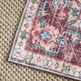 thumbnail image 4 of SAFAVIEH Martha Stewart Sunny Medallion Machine Washable Area Rug, Red/Blue, 6' x 6' Square, 4 of 11
