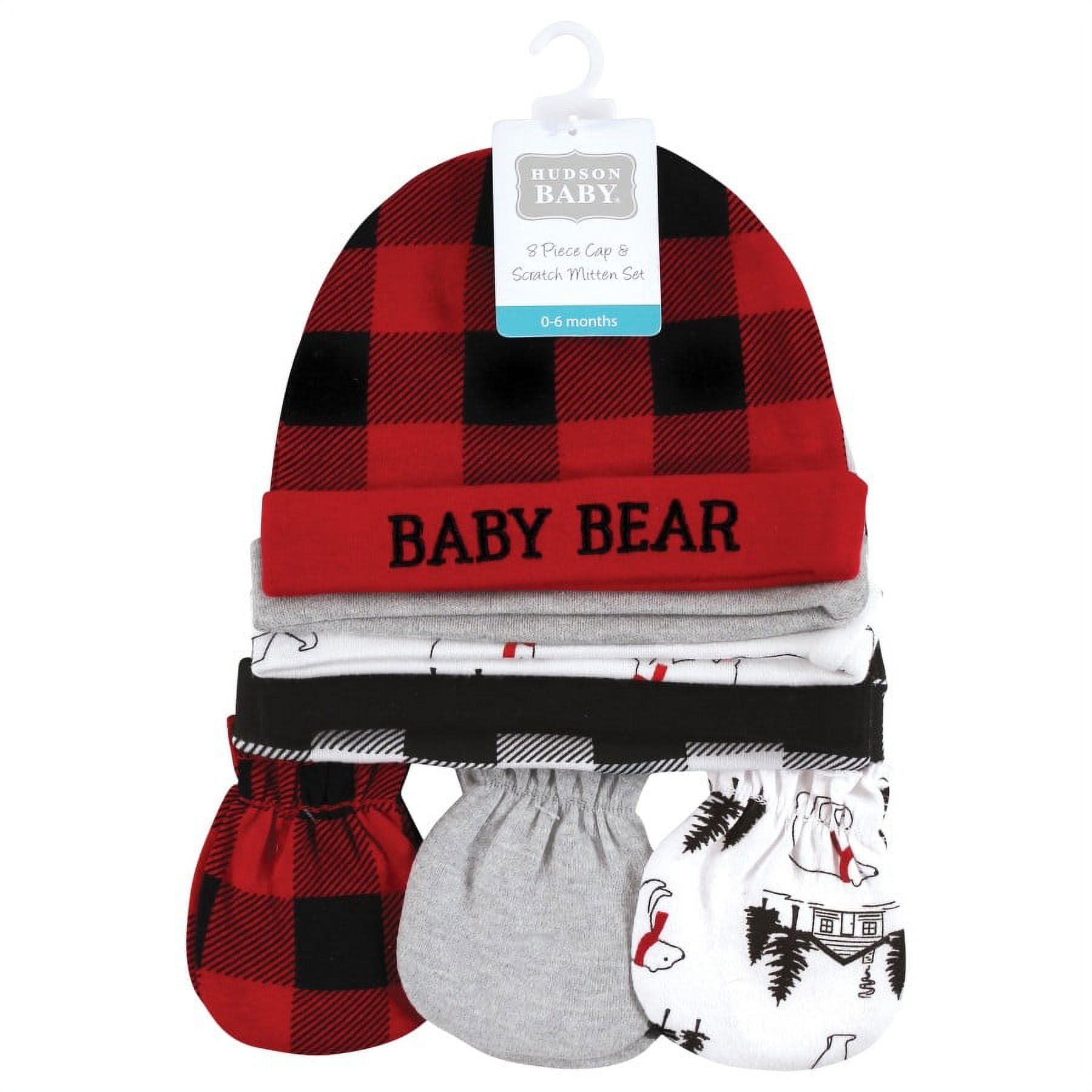 Amazon.com: Hudson Baby Unisex Baby Cotton Cap and Scratch