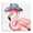 Disco Flamingo Hat, variant on Stupell Industries Art Deco Pink Disco Cowgirl Canvas Art, 17 x 17, by Amanda Greenwood