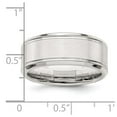 thumbnail image 5 of Sterling Silver Rhodium-plated 8mm Brushed Fancy Band Size 10, 5 of 6