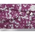 thumbnail image 2 of Soimoi Polyester Crepe Fabric Leaves & Floral Hand Drawn Decor Fabric Printed Yard 52 Inch Wide, 2 of 3