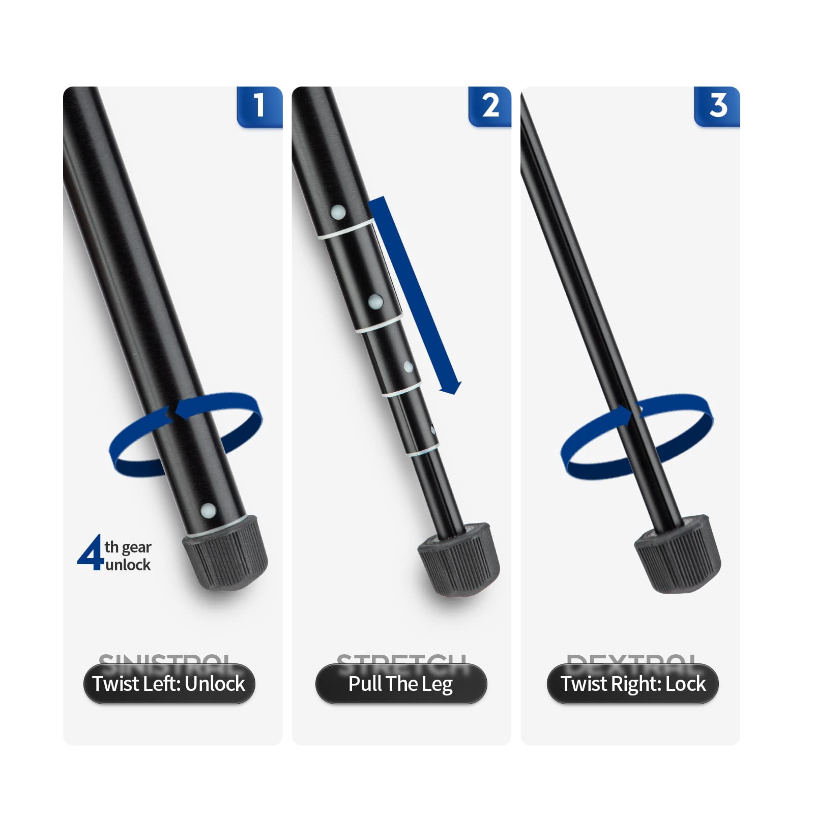 Fotopro 59 Inch Aluminum Portable Tripod, 360 Degree Ball Head DSLR Quick Release Plate Lightweight Camera Tripod for Travel, Blue