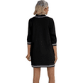 thumbnail image 6 of Women's Fashionable Lapel Zipper Long Sleeve Color-Blocked Pocket Dress for Winter Modern Wear and Daily Fashion,Black,2XL, 6 of 6