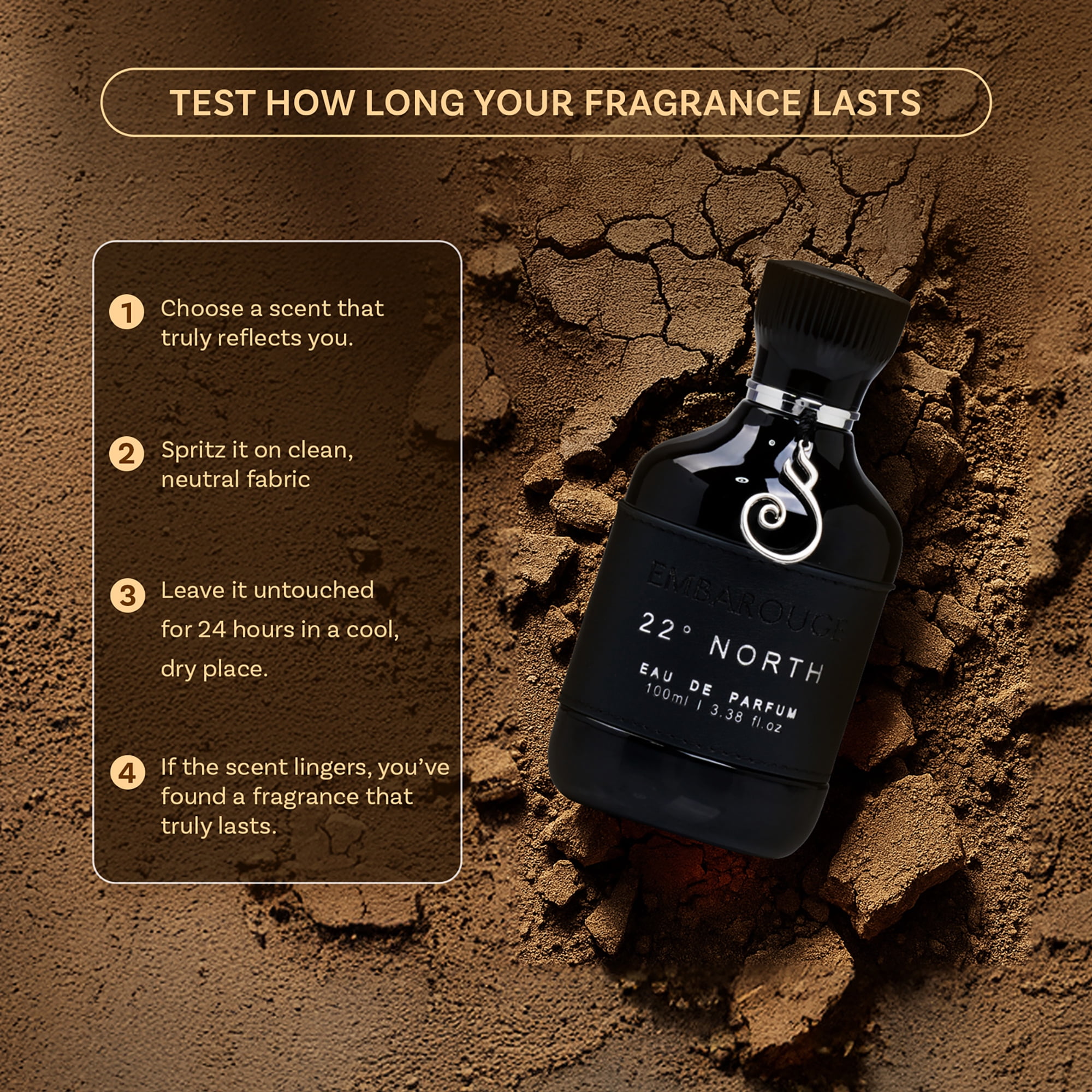 Bellavita Embarouge 22 North, Cologne for Men, 3.38 oz