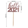thumbnail image 4 of Wosthever 12 piezas Hello 2021 Cake Topper cumpleaños pastel postre DIY fiesta decoración para niños mujeres hombres, rosa dorado Type3 NO3 Wosthever HA002671-02, 4 of 6