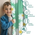 thumbnail image 3 of Blackout Kids Curtains,Green Daisy Flower Yellow Centers Pattern Childrens Insulated Curtains Set Of 2,Bedroom Essentials,Toddler Room Decor 52"x84", 3 of 5
