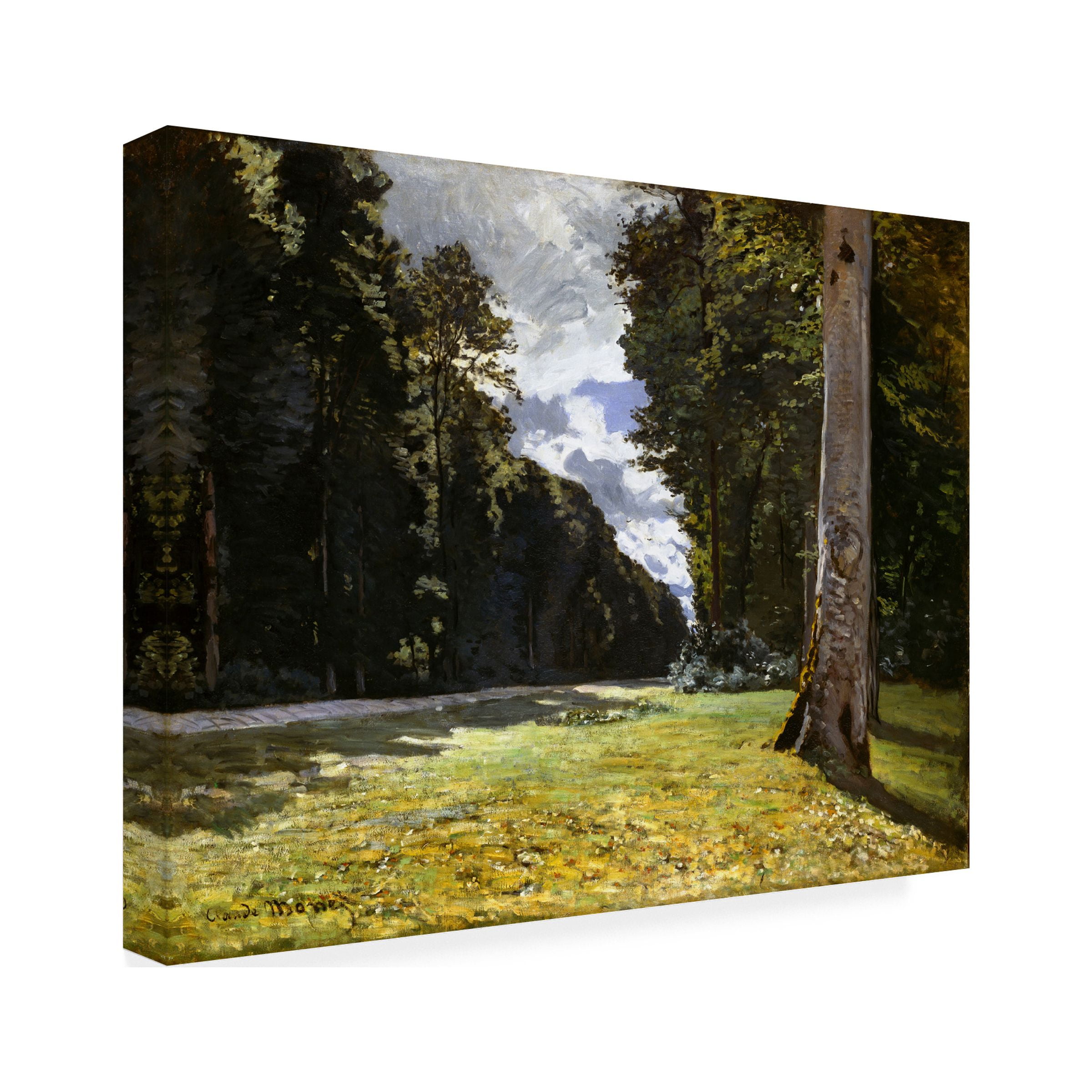 Claude Monet 'The Chailly Road Through The Forest Of Fontainebleau' Canvas Art