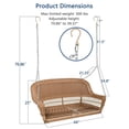 thumbnail image 3 of Pemberly Row Resin Wicker Porch Swing in Honey, 3 of 6