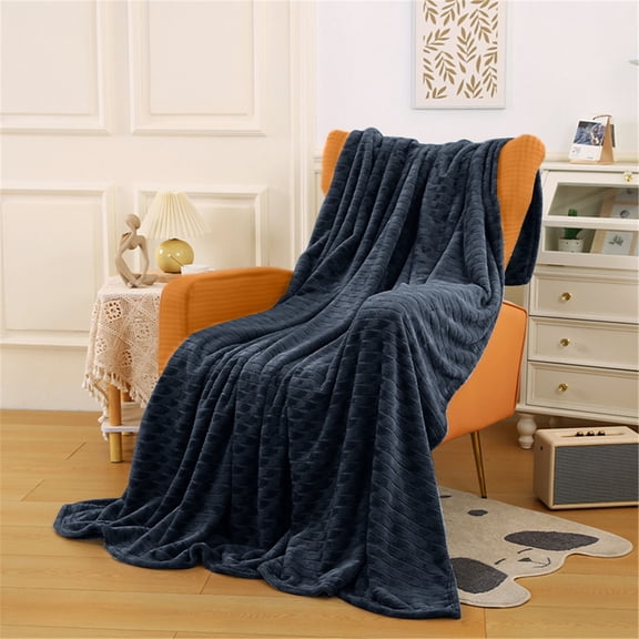 Blue Throw Blanket for Couch – Thick & Cozy Blanket for Winter, Fluffy and Warm Blankets for Couch – Thick & Cozy Blanket for Winter, Plush Throw Gifts for Women and Men,27" X 39"