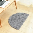 thumbnail image 2 of Half Moon Entrance Door Mat Semi Circle Non-Slip Bath Mat Absorbent Shaggy Pile Rug Soft Touch Carpet Shower Rug For Home Bathroom Bedroom, 2 of 17